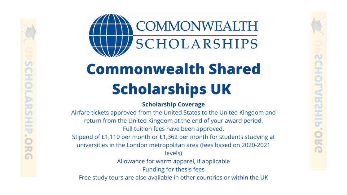 Commonwealth Shared Scholarships UK 2023