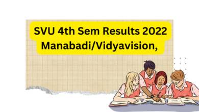 SVU 4th Sem Results 2022 Manabadi/Vidyavision,