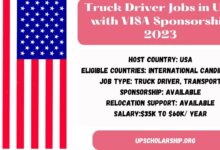 Truck Driver Jobs in USA with VISA Sponsorship 2023