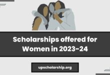 Scholarships offered for Women in 2023-24