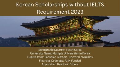 Korean Scholarships without IELTS Requirement 2023