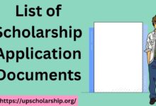 List of Scholarship Application Documents – Admission Application Document Package