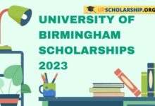 University of Birmingham scholarships 2023